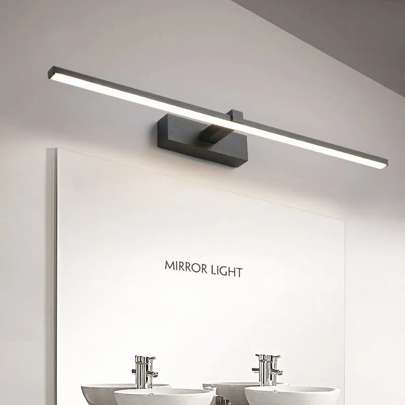 Modern LED Mirror Light – Bathroom Vanity Wall Lamp (Black/White, 40cm & 60cm)