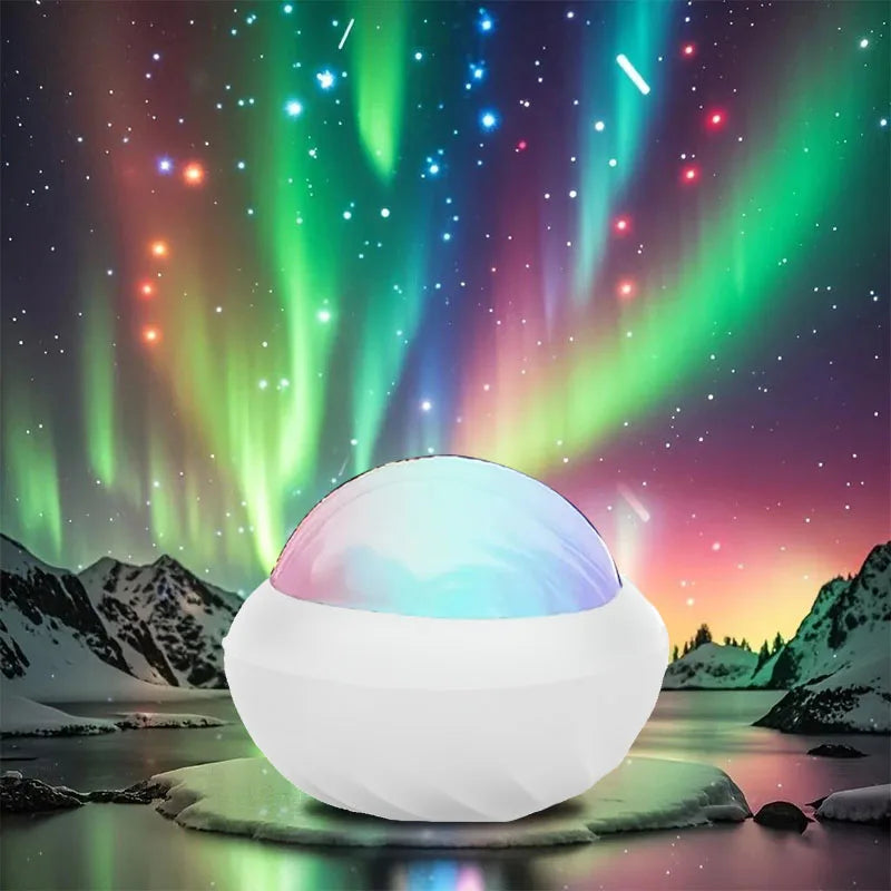 Northern Lights Galaxy Projector – RGB Aurora Night Light with Remote Control