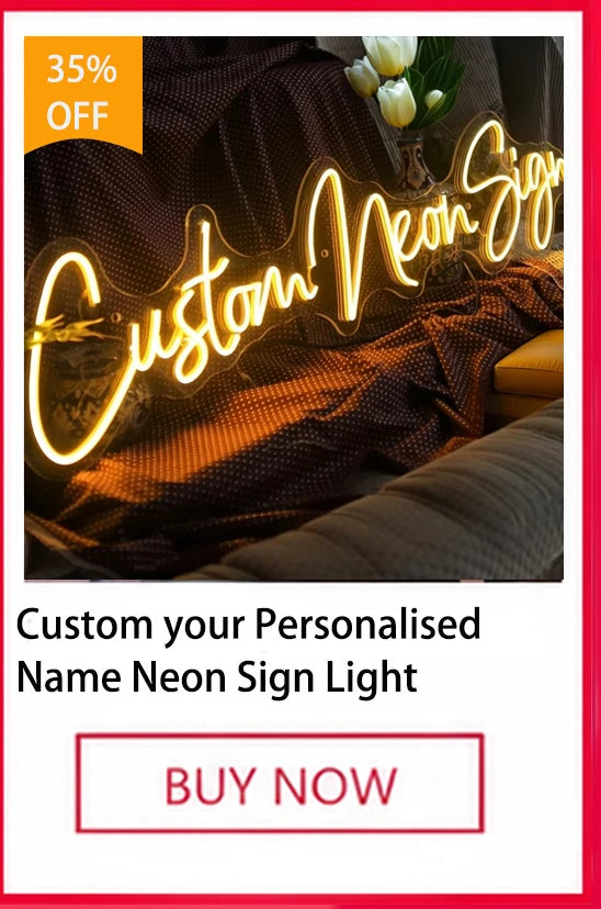 Custom LED Neon Name Sign — Personalized Wall Decor for Kids & Teens | VibeLux