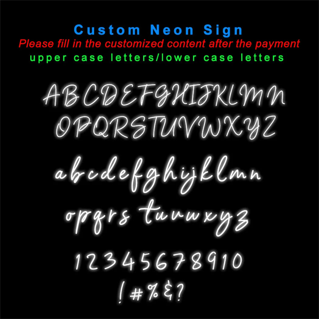 Custom LED Neon Name Sign — Personalized Wall Decor for Kids & Teens | VibeLux
