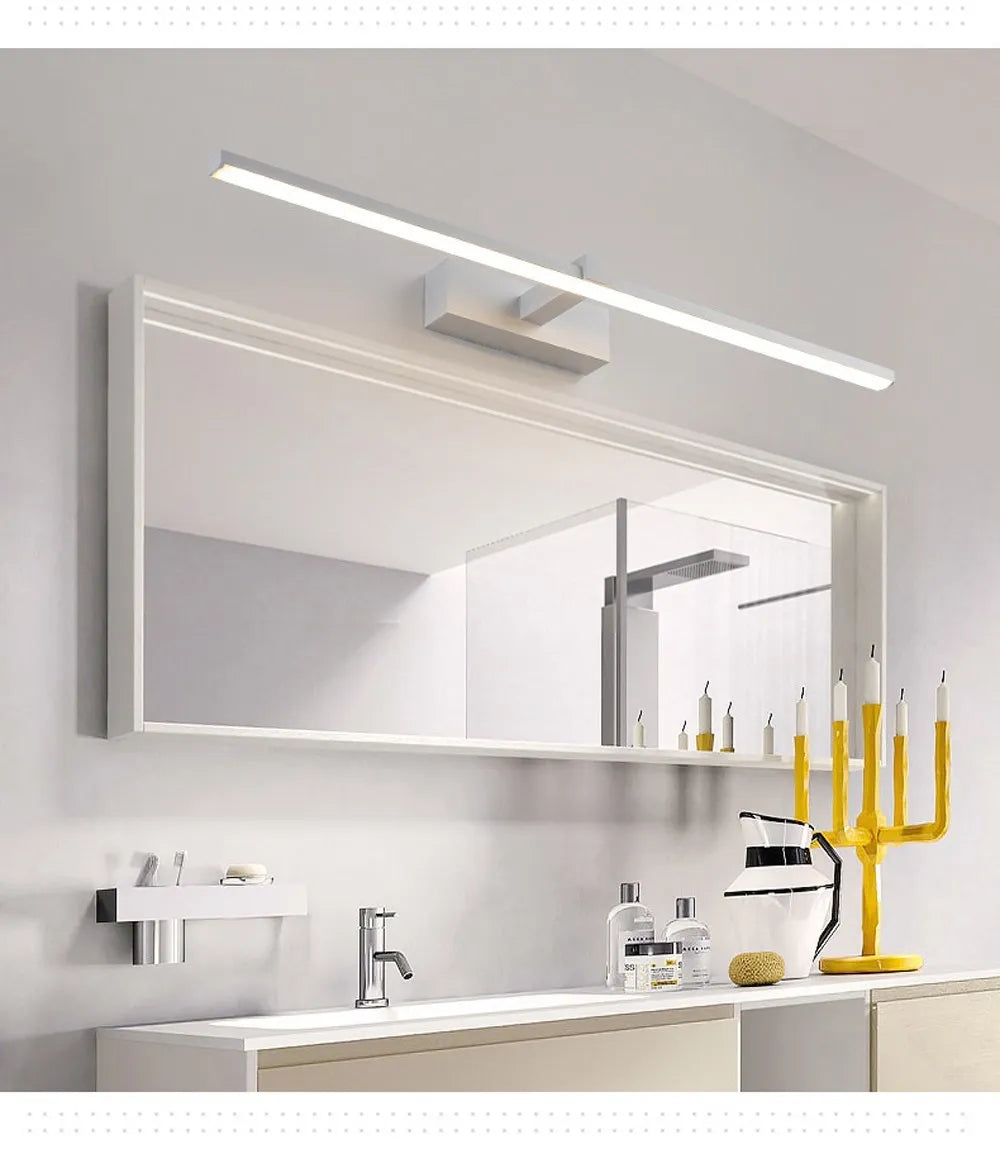 Modern LED Mirror Light – Bathroom Vanity Wall Lamp (Black/White, 40cm & 60cm)