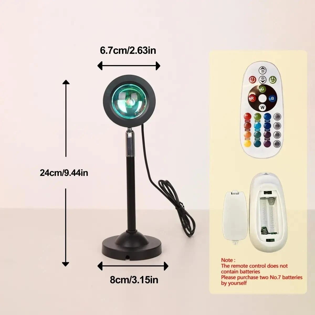 Sunset Projection Lamp — USB Ambient Night Light | VibeLux