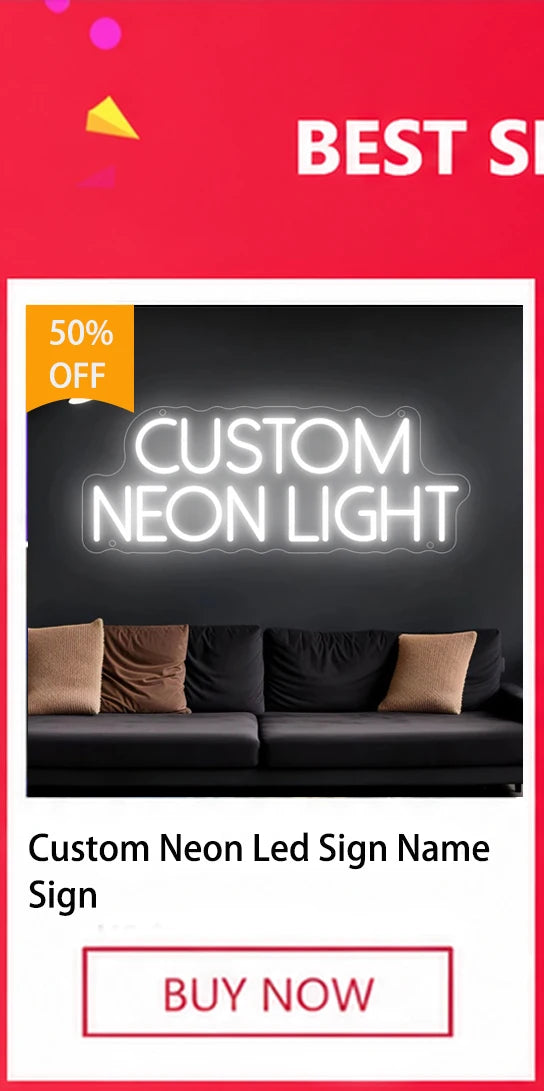 Custom LED Neon Name Sign — Personalized Wall Decor for Kids & Teens | VibeLux