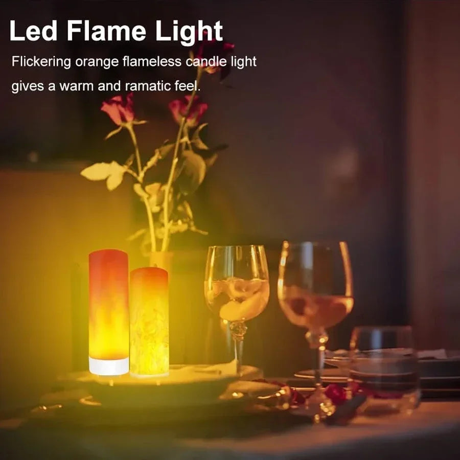 LED Flame Bulb — Realistic Flickering Fire Effect, USB Powered | VibeLux