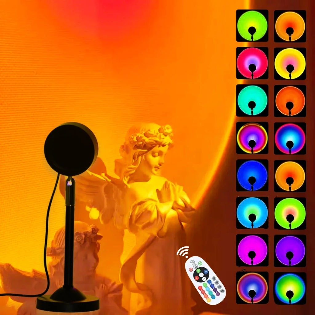 Sunset Projection Lamp — USB Ambient Night Light | VibeLux