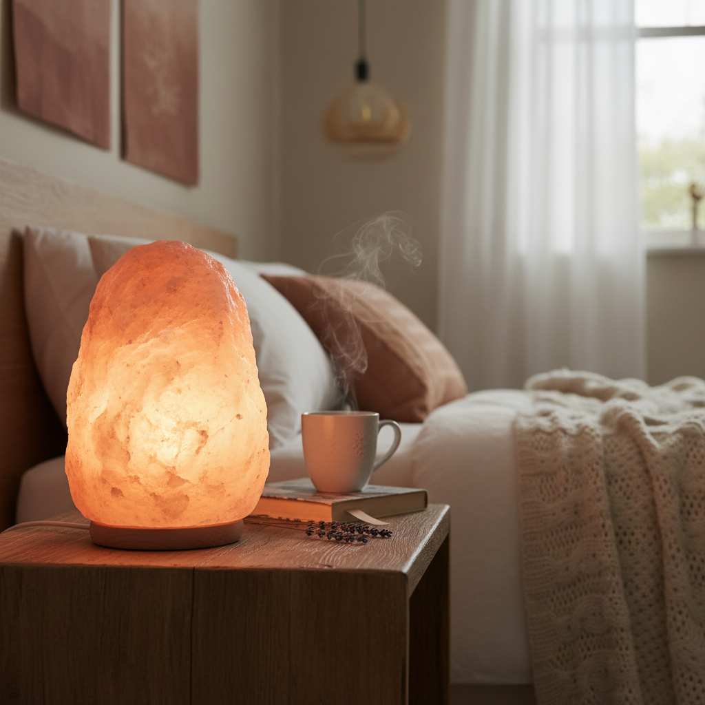 Himalayan Salt Lamp — Natural Amber Glow Night Light | VibeLux